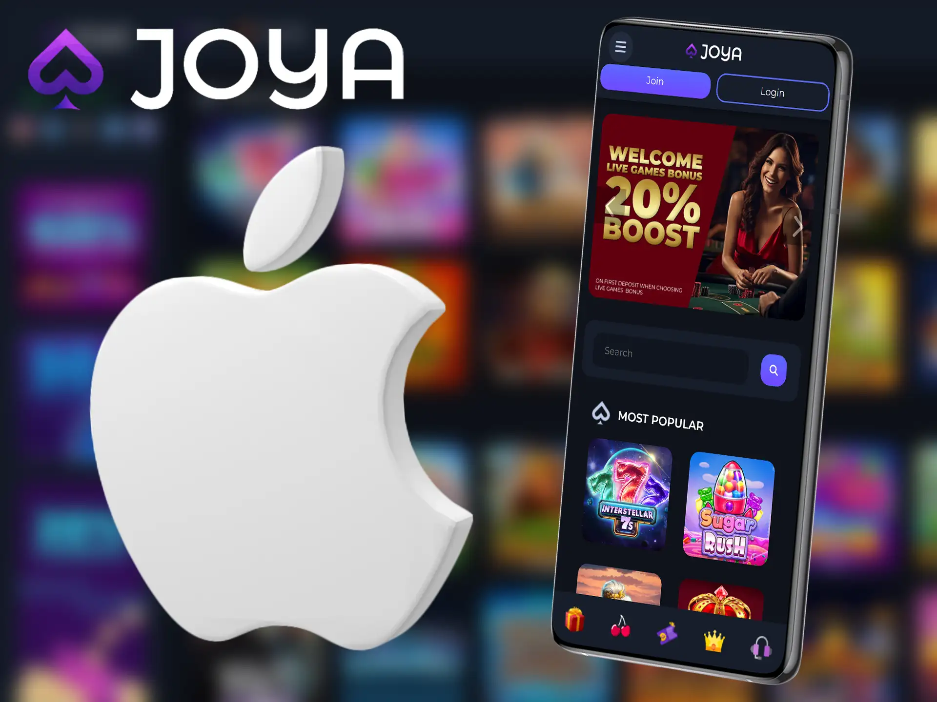 Joya Casino app for iOS