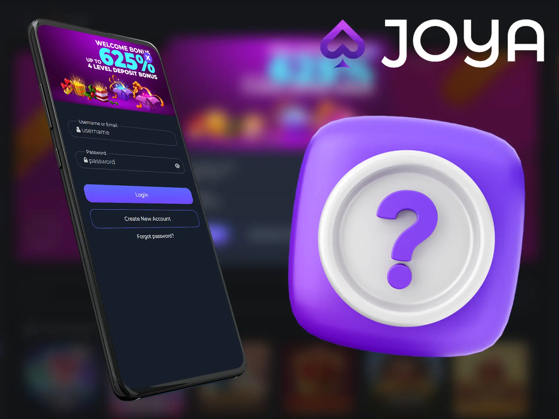 Joya Casino app how to login.