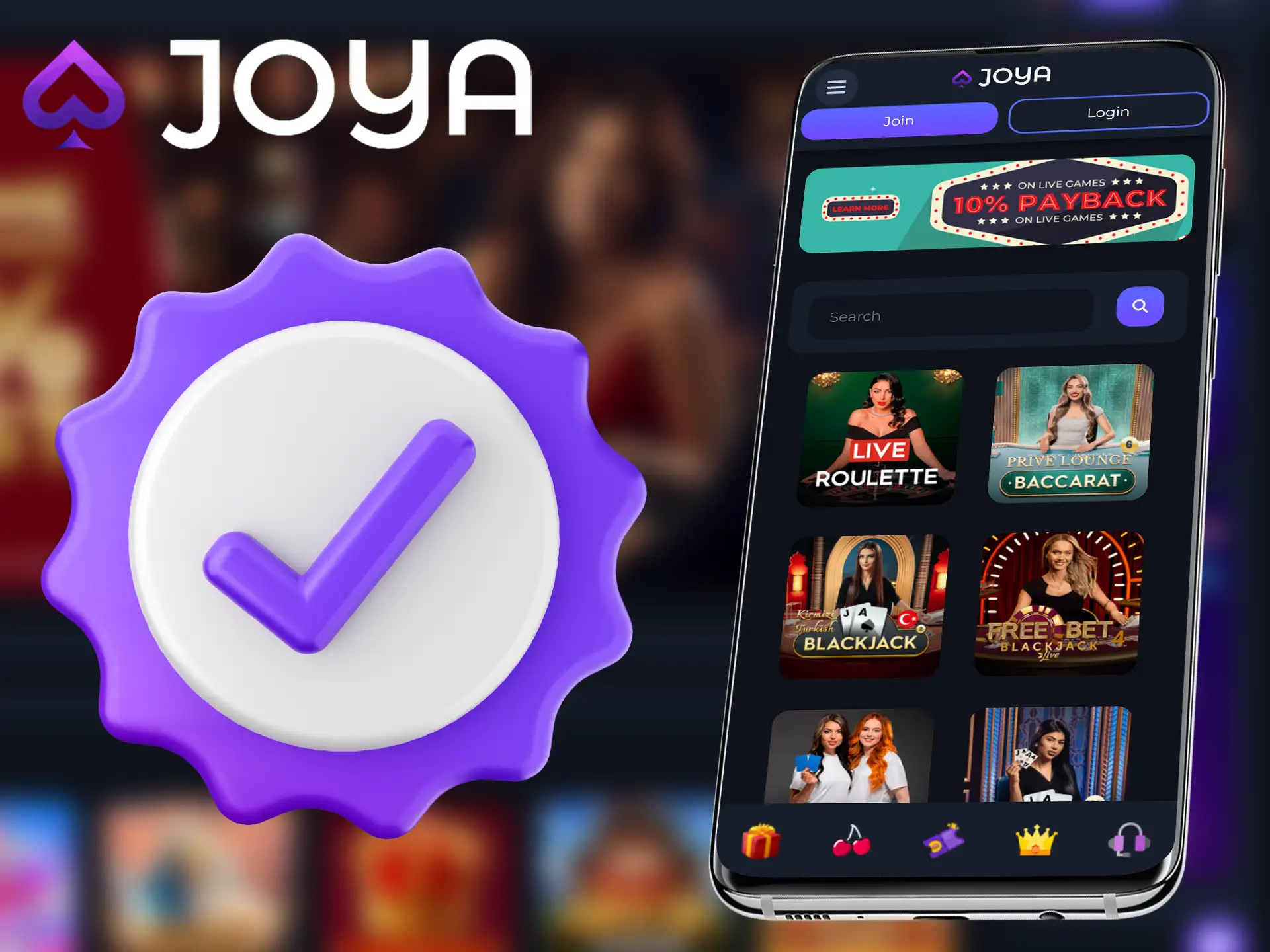 Joya Casino android app supported devices.