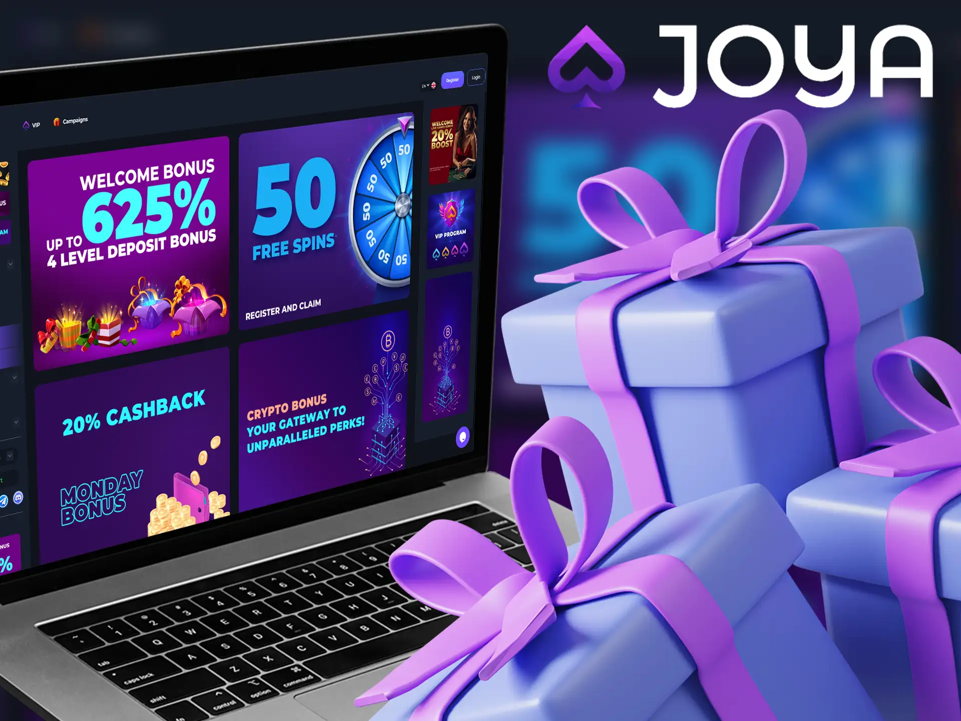 Joya Casino bonuses.