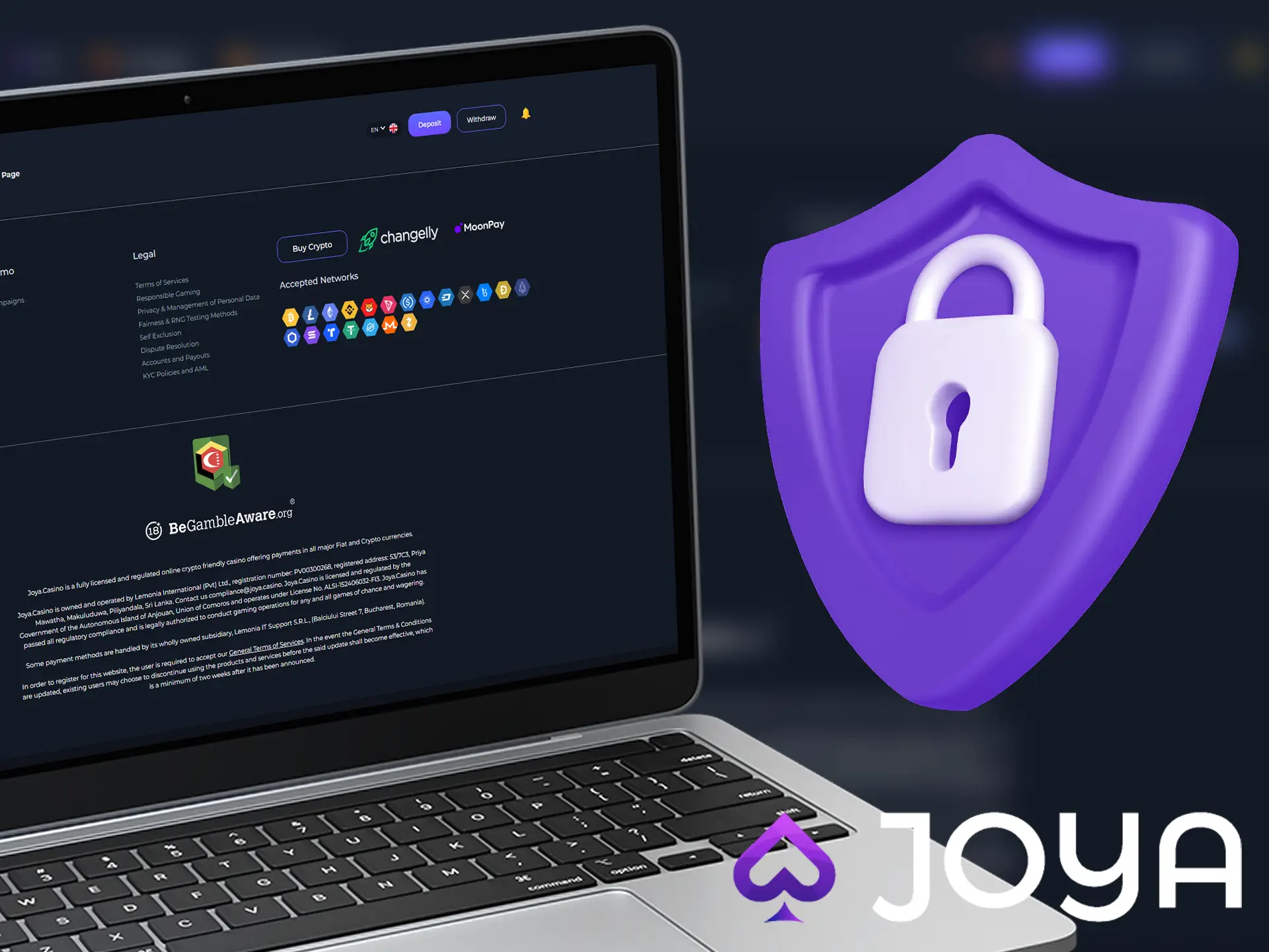 Joya Casino security data protection