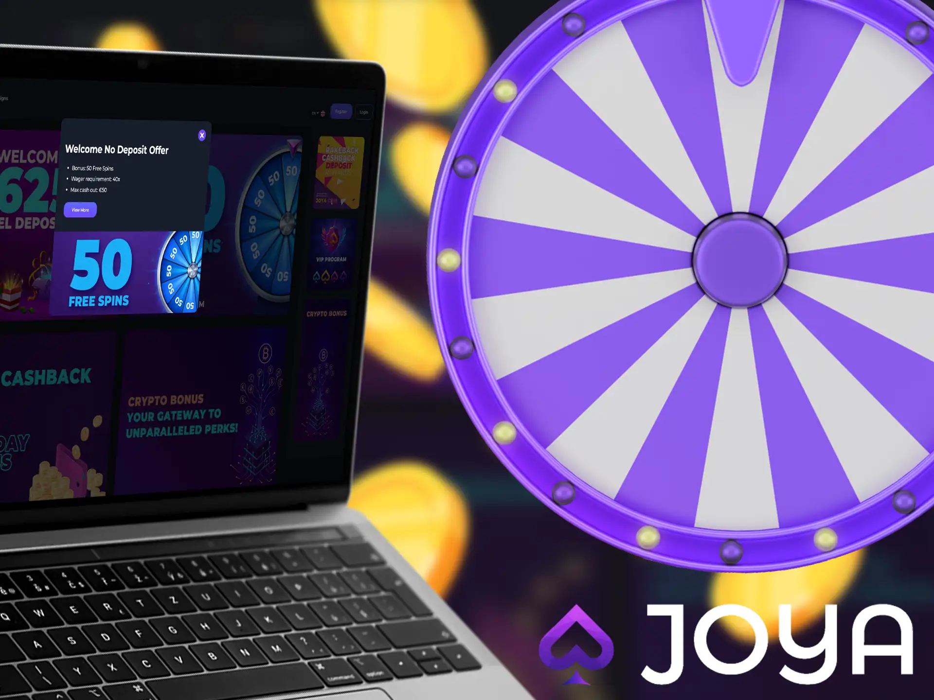 Joya Casino registration 50 free spins.